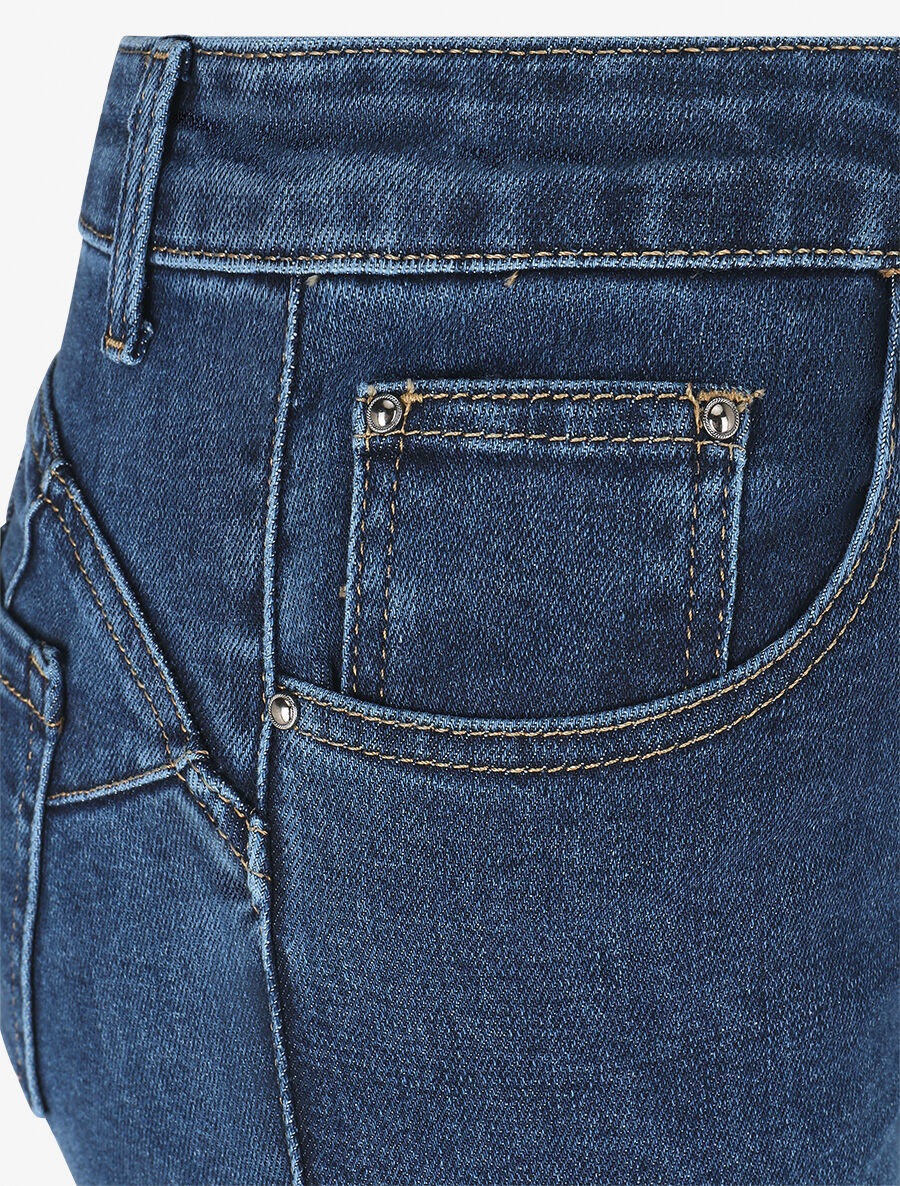 7/8 slim fit push-up jeans - blauw - Image 3