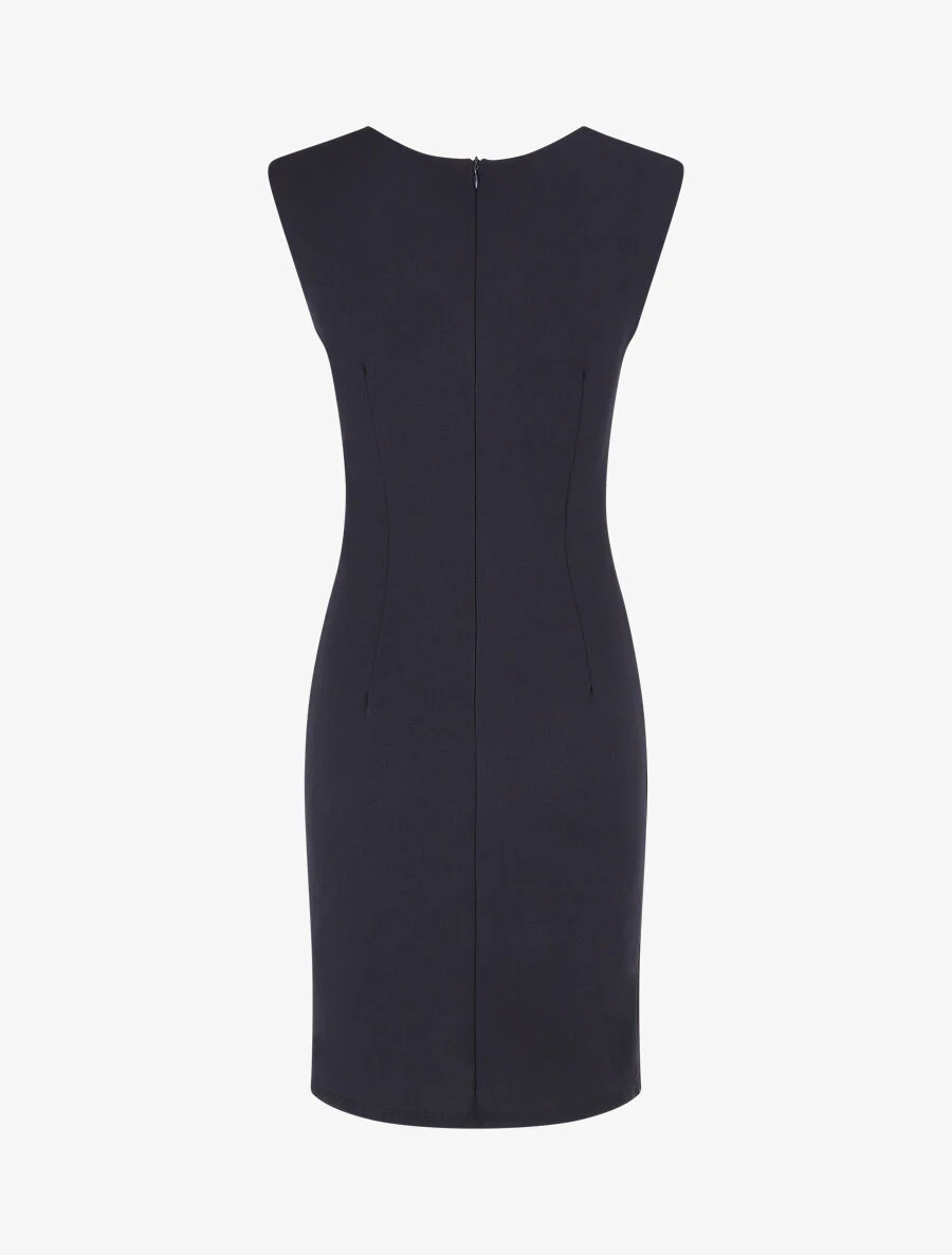 Aansluitende jurk met kanten buste - Donkerblauw - Image 2
