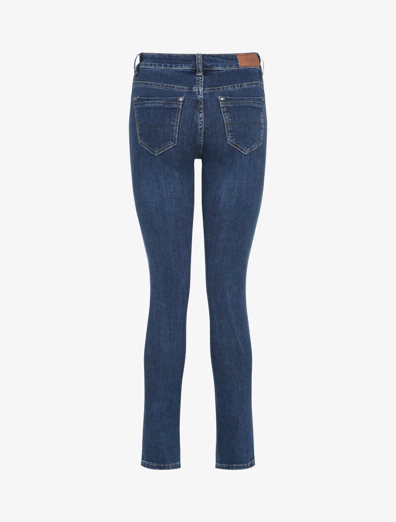 Afgewassen slim fit jeans - Blauw denim - Image 2