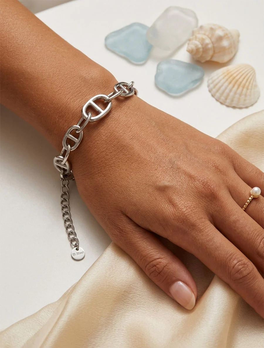 Armband met ankerketting schakels - Geld
