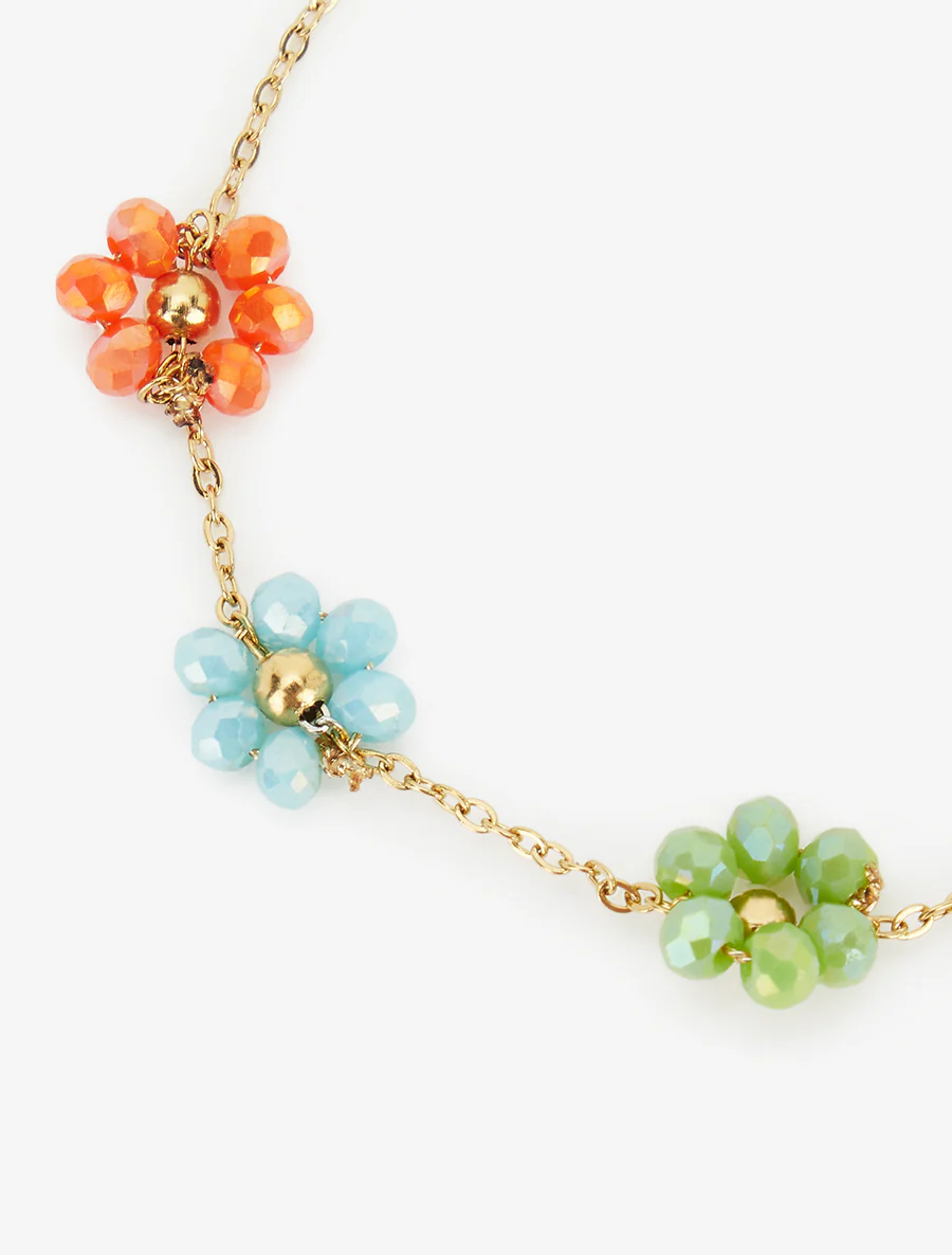 Armband met kleine, gekleurde bloemen van parels. - Meervoudig - Image 3