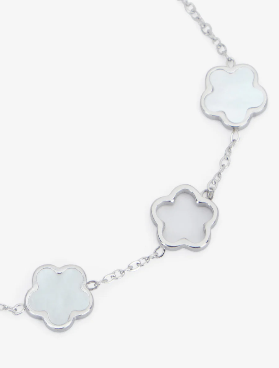 Armband met opengewerkte en parelmoeren bloemen - Geld - Image 3