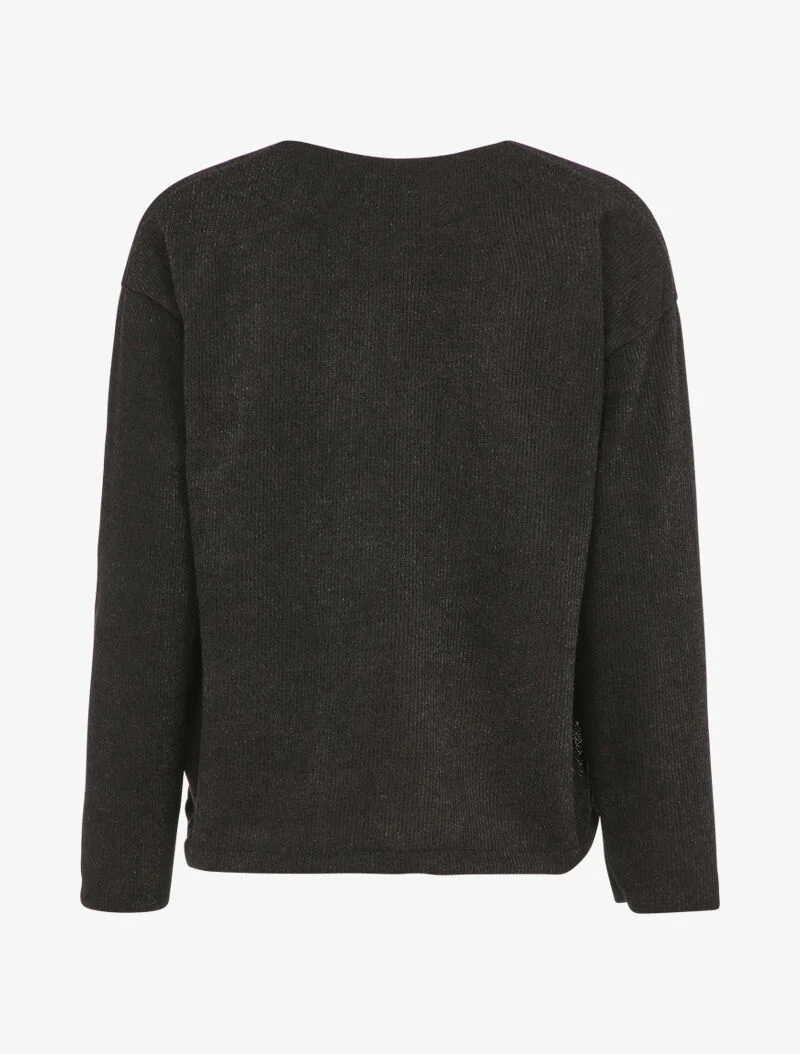 Cardigan met asymmetrische randen - Zwart - Image 2