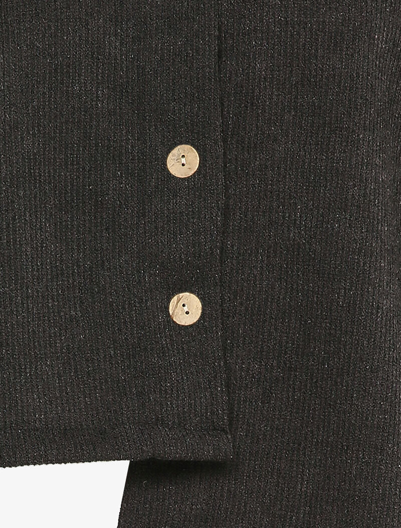 Cardigan met asymmetrische randen - Zwart - Image 3