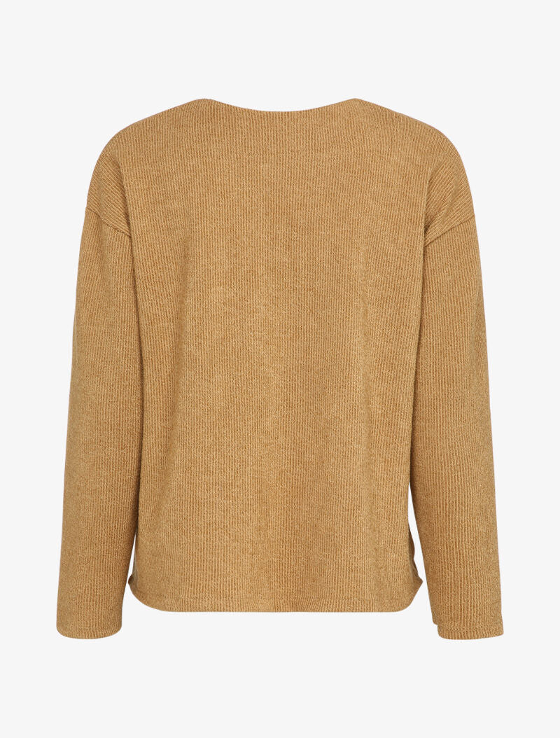 Cardigan met asymmetrische randen - Camel - Image 2