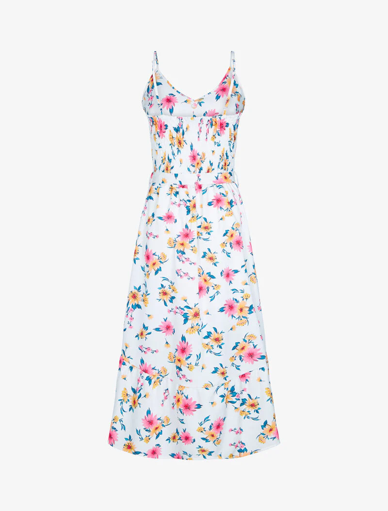 Asymmetrische jurk met prints - wit - Image 2
