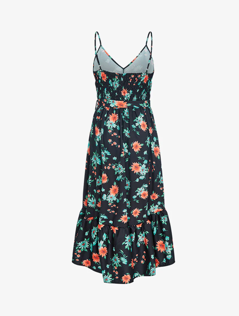 Asymmetrische jurk met prints - zwart - Image 2
