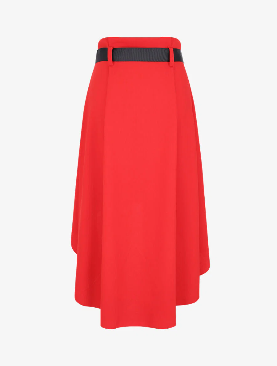 Asymmetrische midi-rok - Rood - Image 2