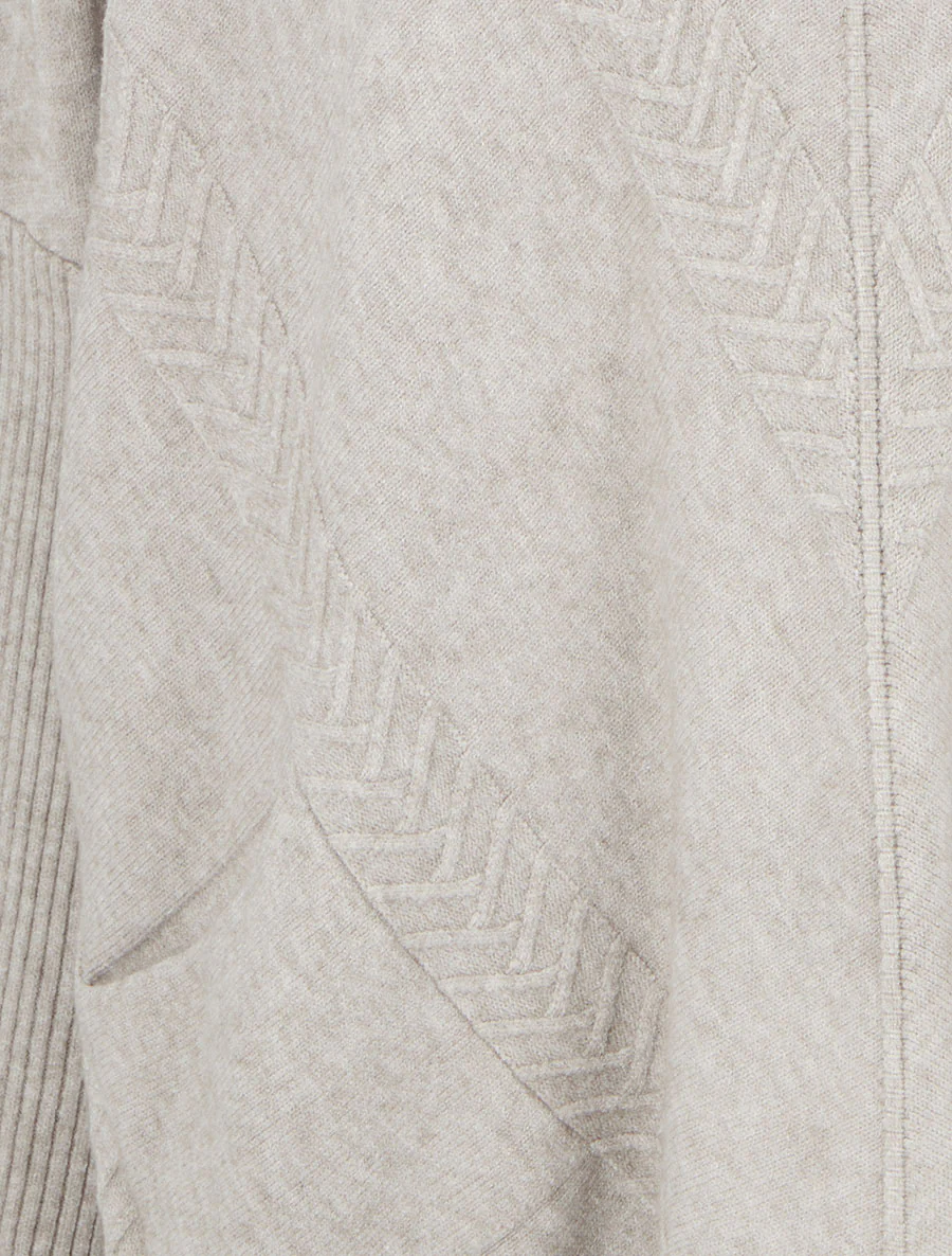 Asymmetrische poncho met coltrui - Lichtmol - Image 3