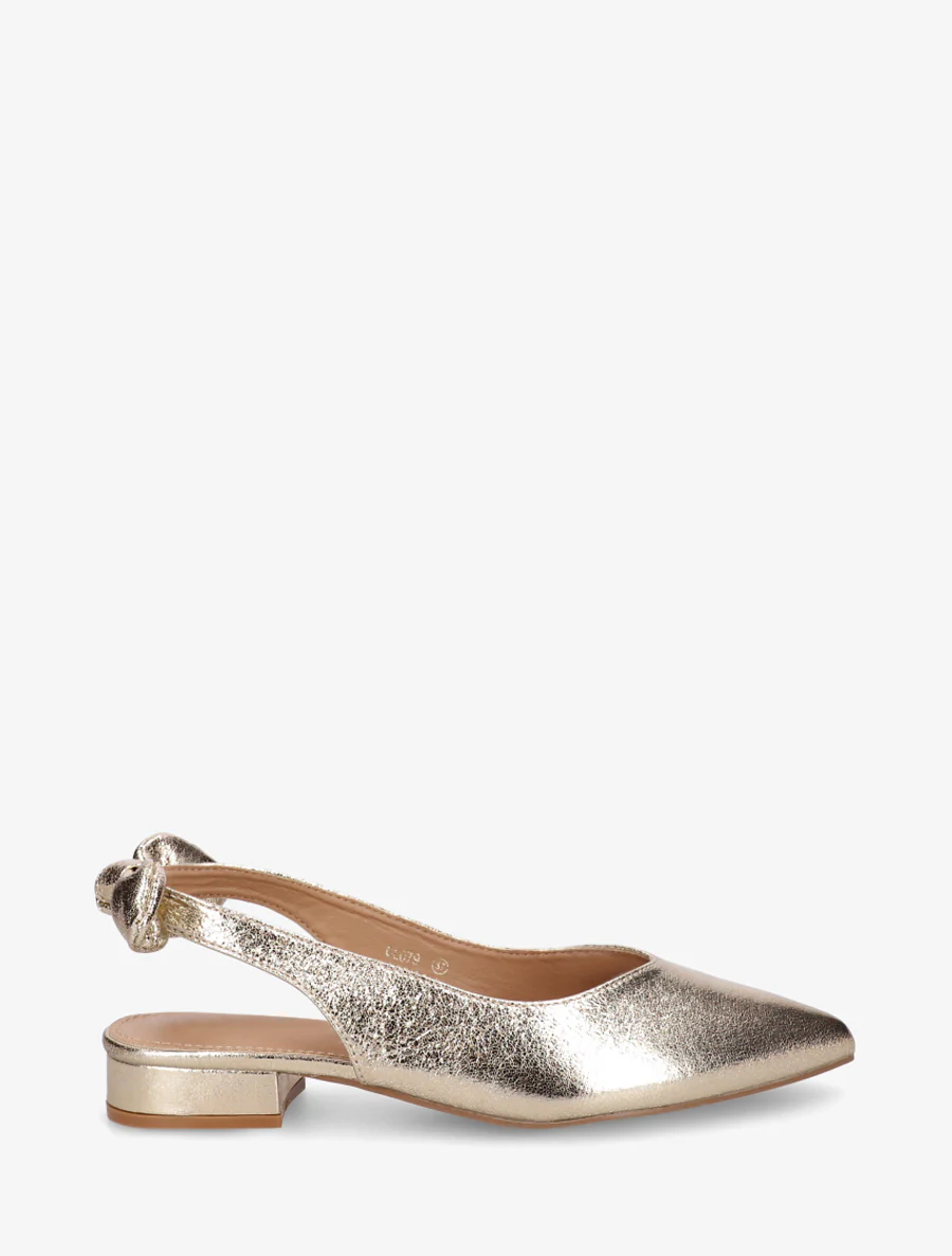 Ballerina's van imitatieleer met hak - Goud