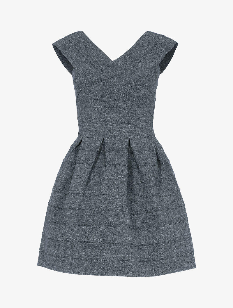 Skaterjurk met bandage-effect - antraciet