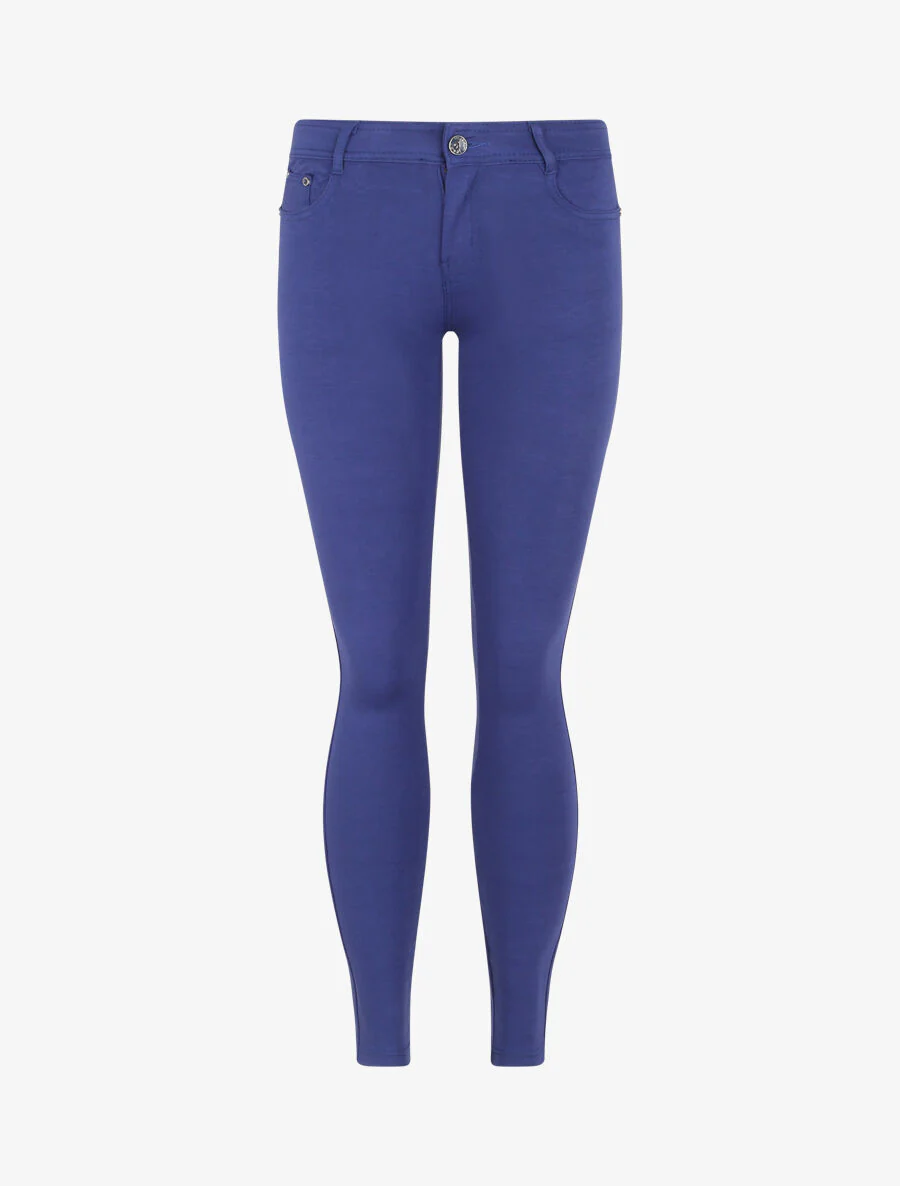 Basale laaggetailleerde broek - Elektrisch blauw