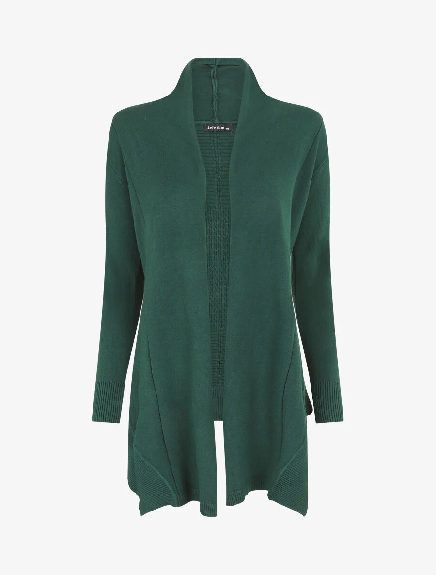 Basic gebreid vest - Donkergroen