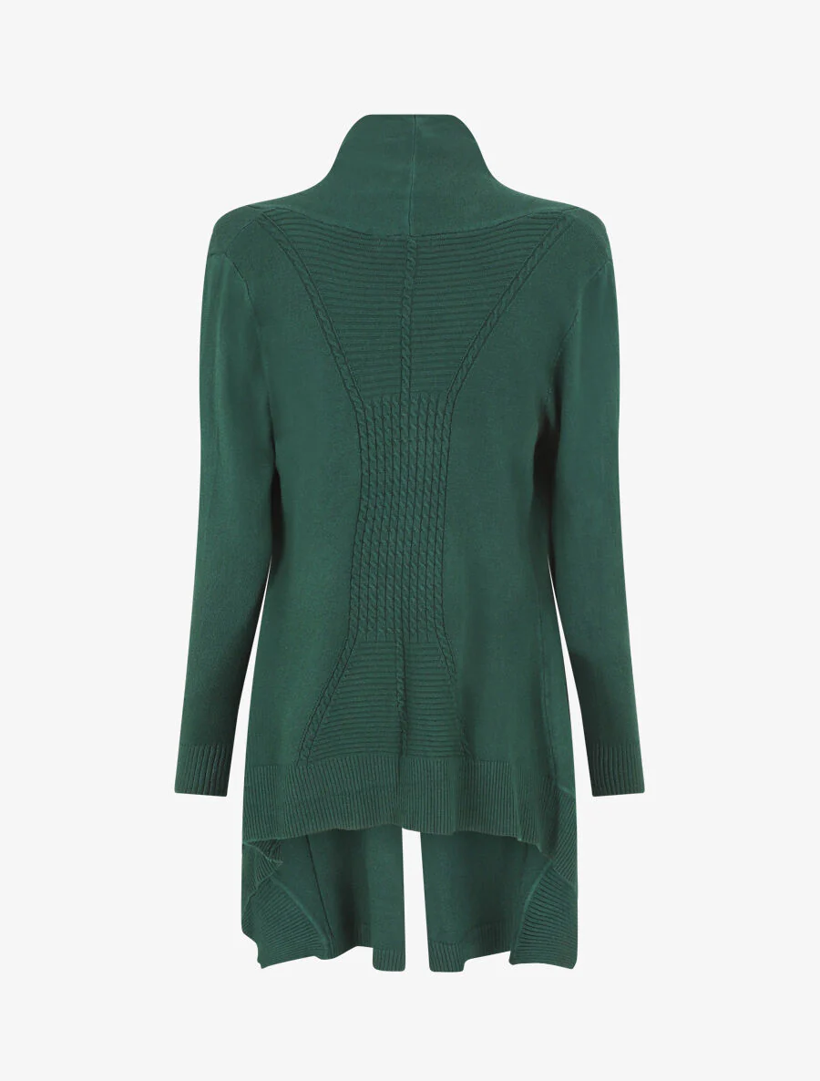 Basic gebreid vest - Donkergroen - Image 2