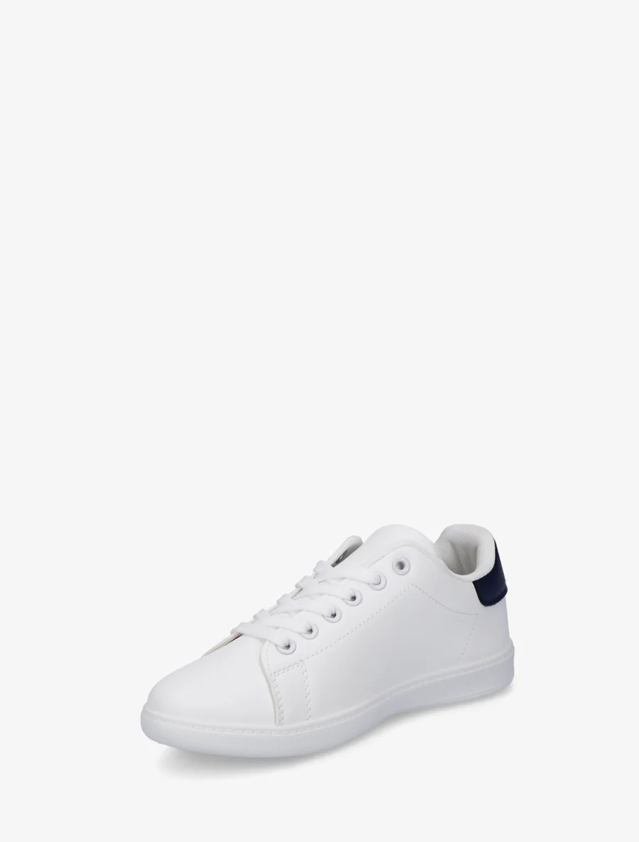Basic sneakers van imitatieleer - Marine - Image 3