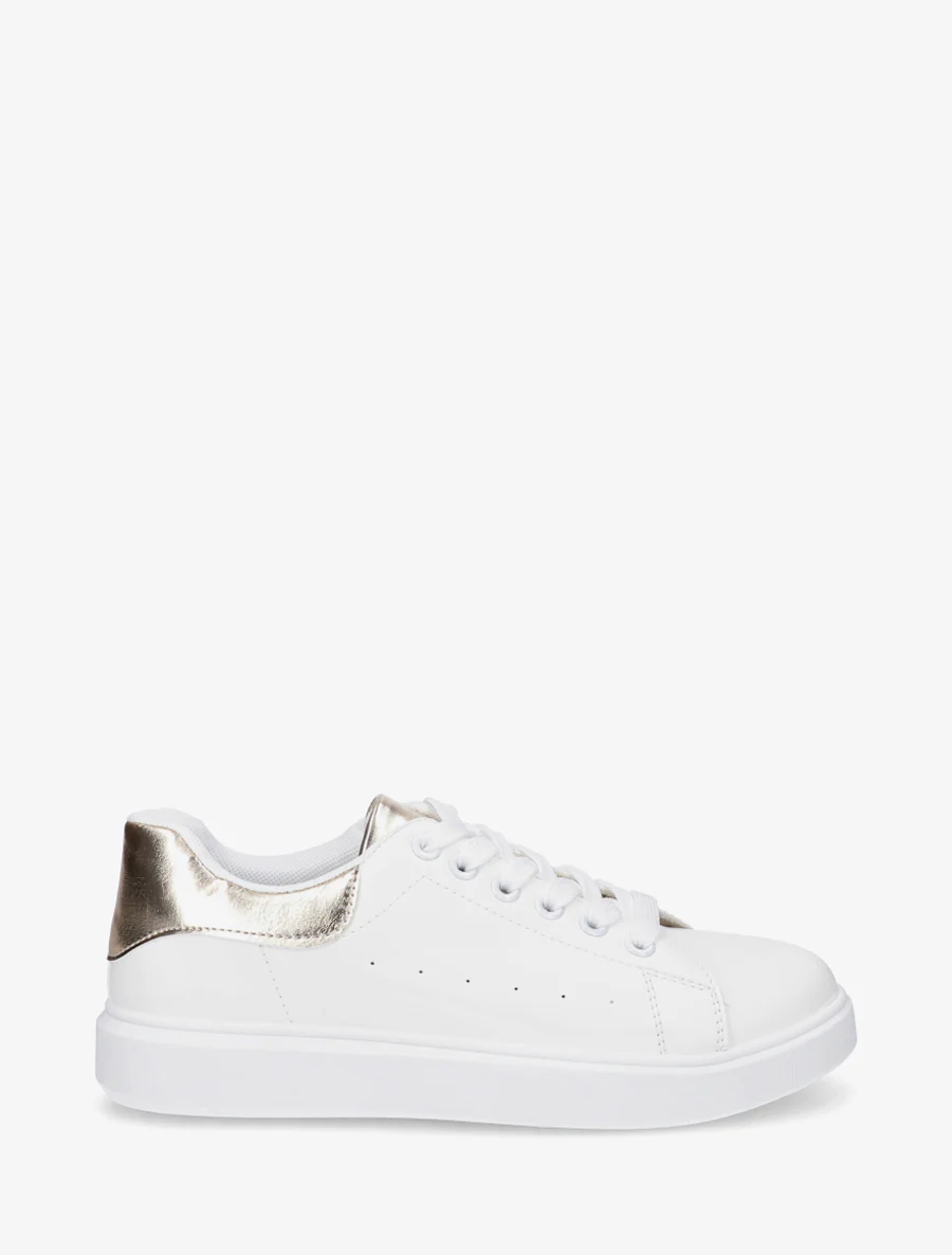 Basic sneakers van imitatieleer - Goud