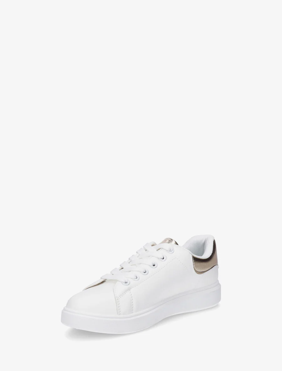 Basic sneakers van imitatieleer - Goud - Image 3
