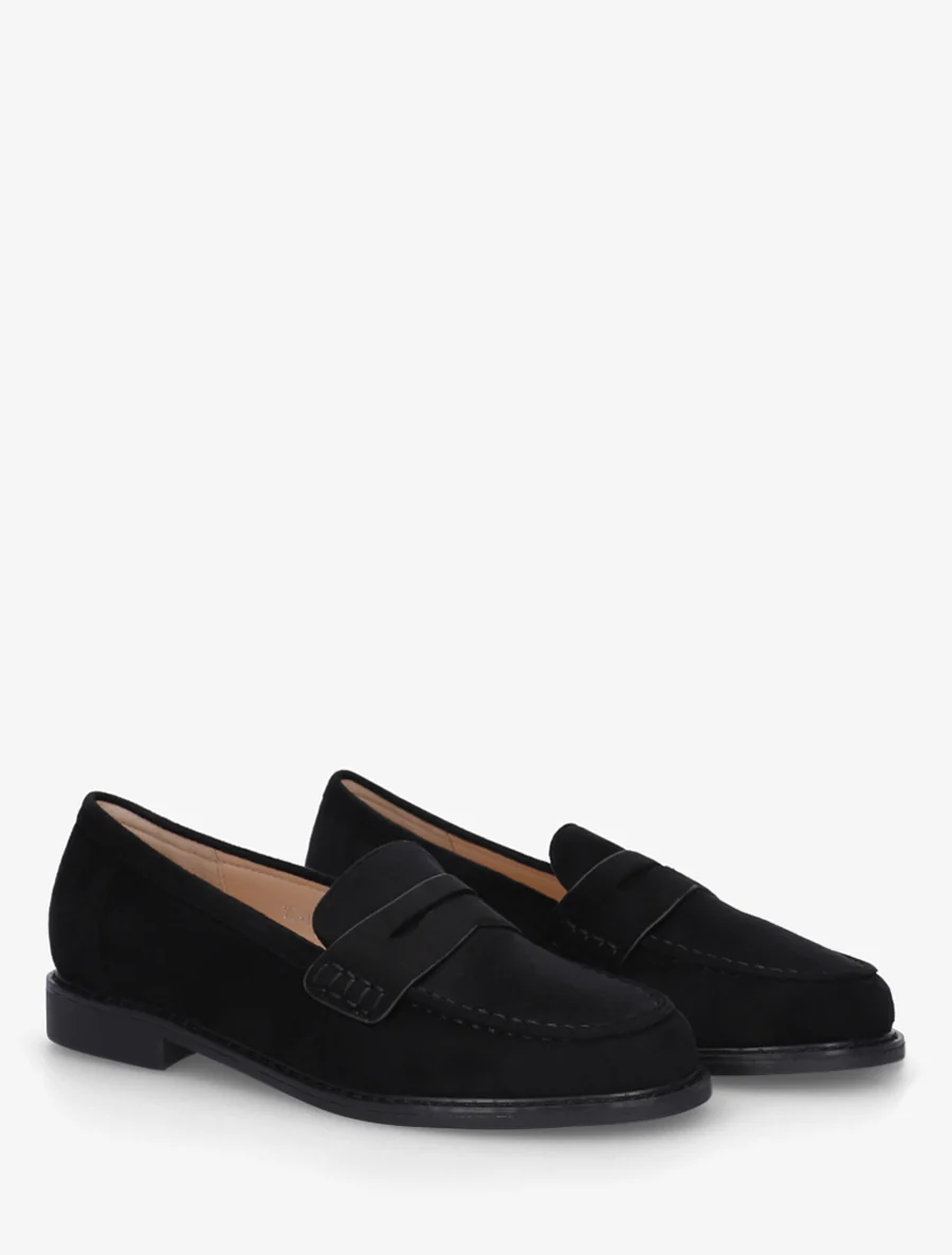 Basis loafers in suèdine - Zwart - Image 4