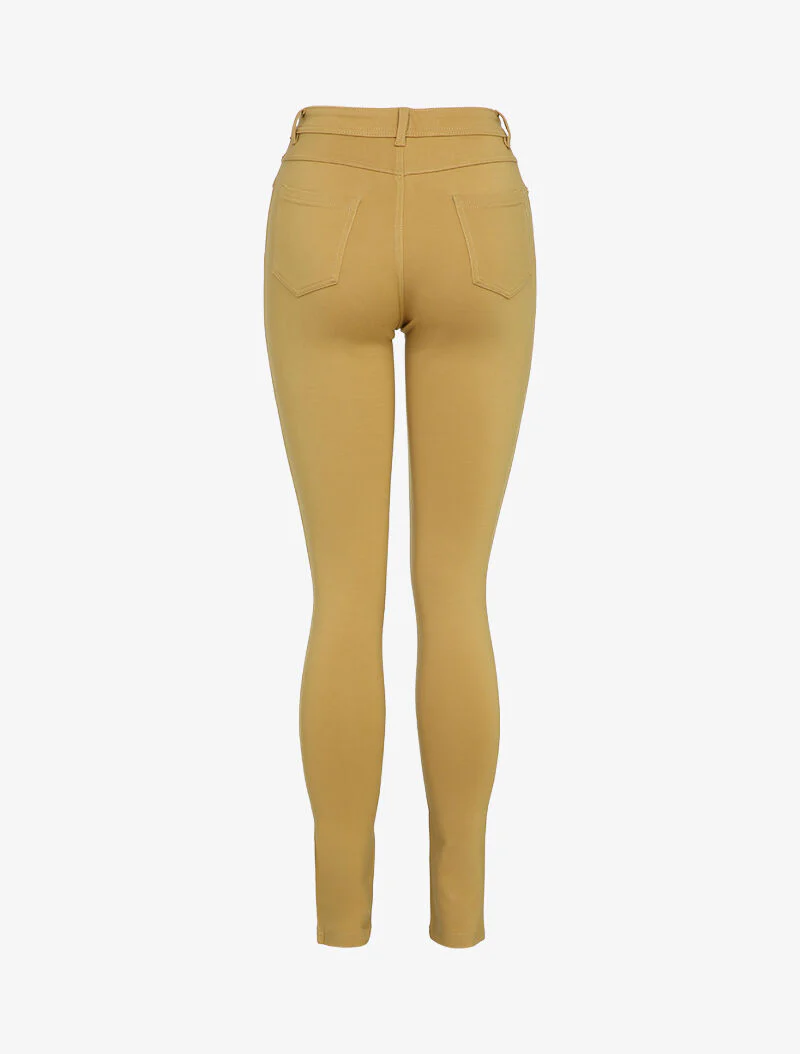 Basis stretchbroek - Mosterdkleurig - Image 2