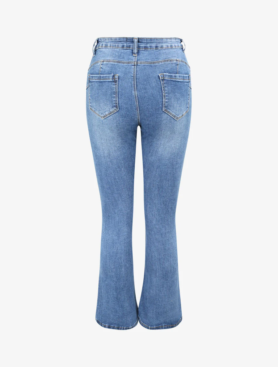 Basische Jean Push Up - Blauw denim - Image 2