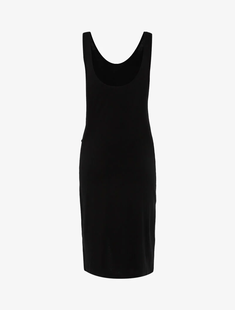 Basisjurk met knoopsluiting - zwart - Image 2