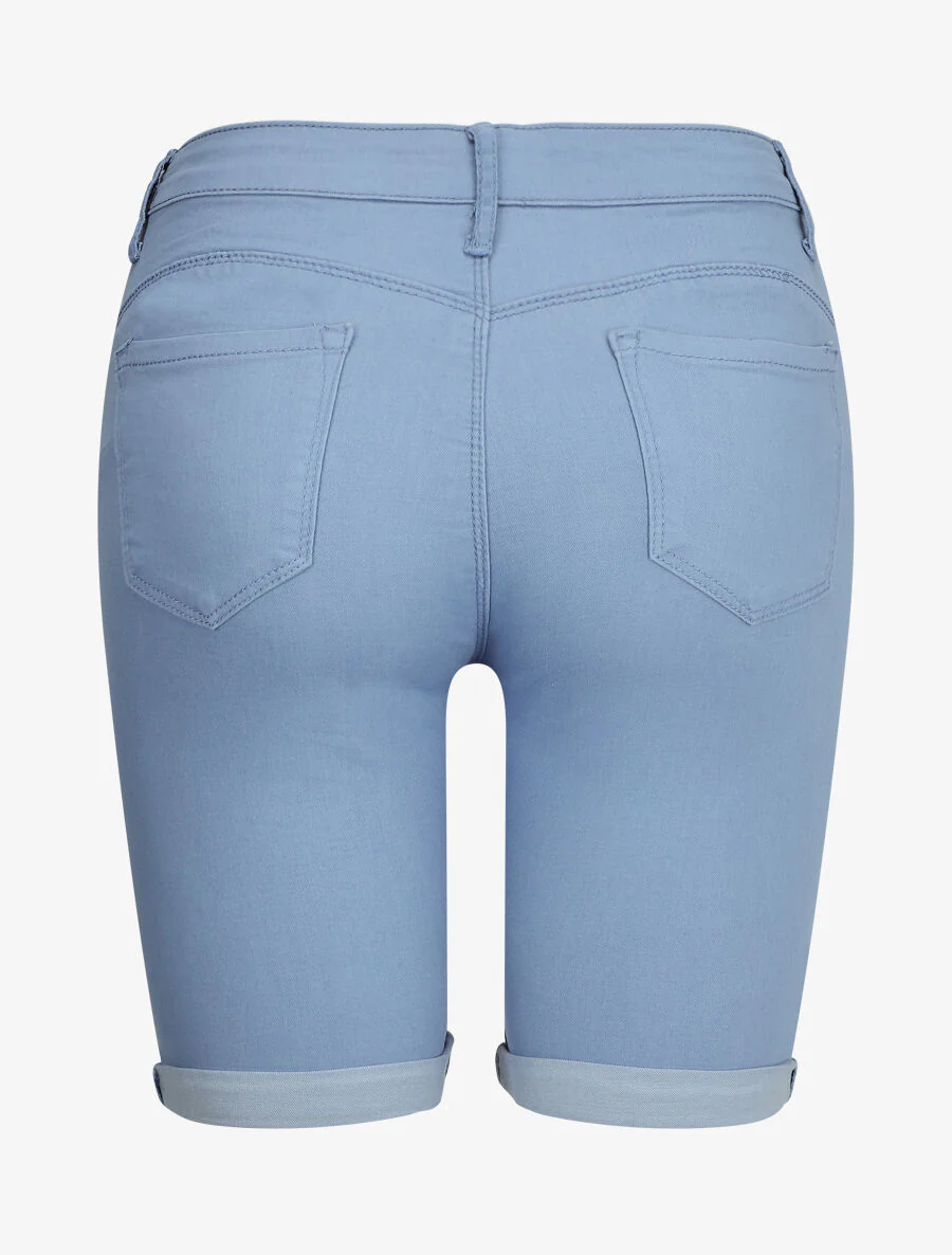 Bermuda stretch met omgekeerde - Lichtblauw - Image 2