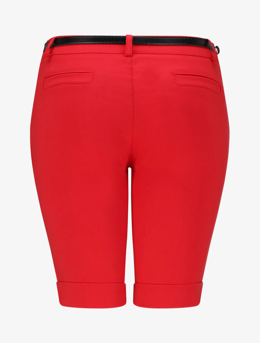 Bermuda stretch met omgekeerde - Rood - Image 2