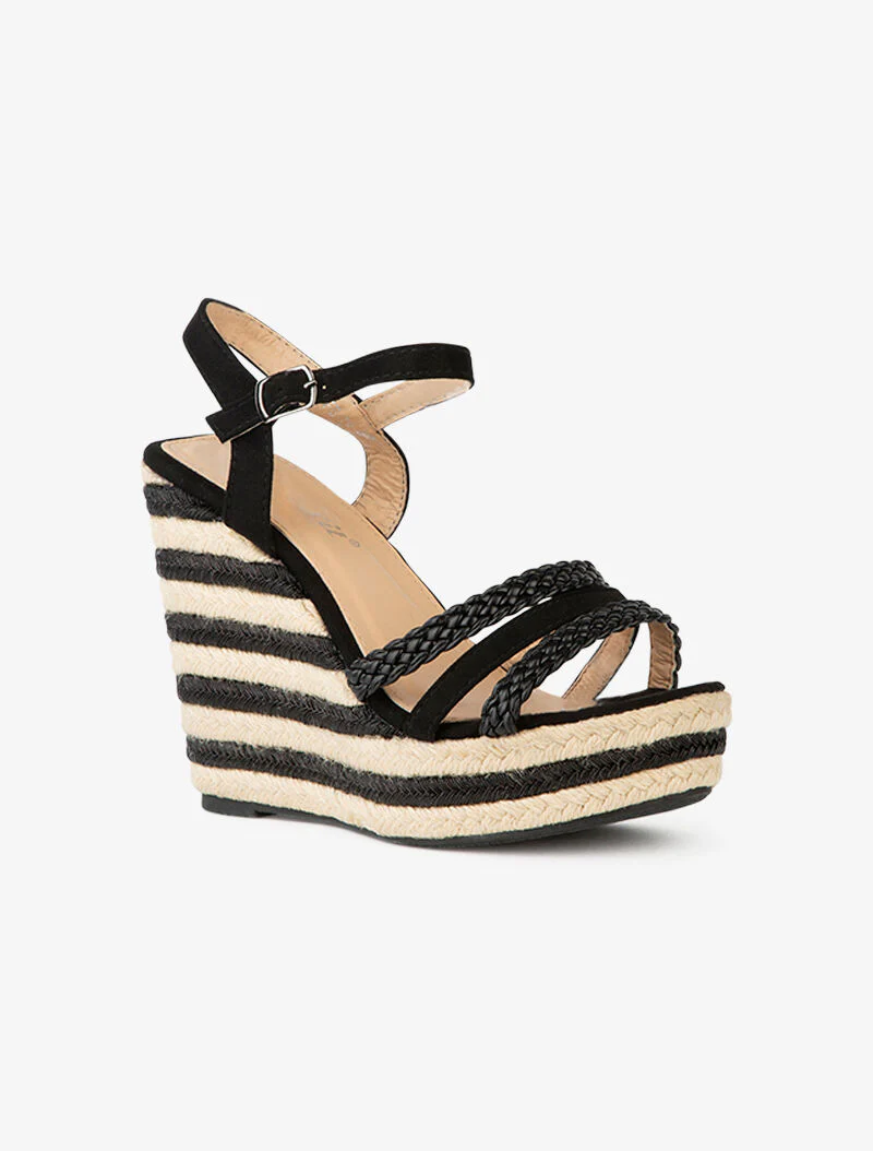Verhoogde schoenen met tweekleurige zool - zwart - Image 2