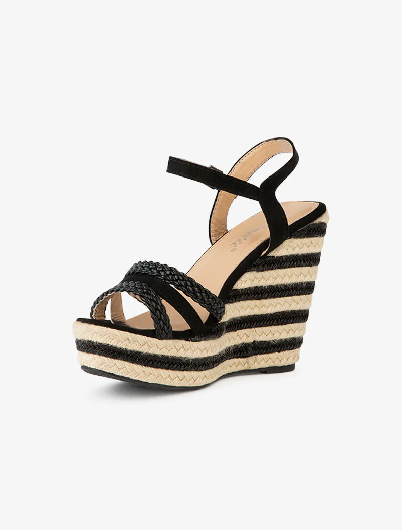Verhoogde schoenen met tweekleurige zool - zwart - Image 3