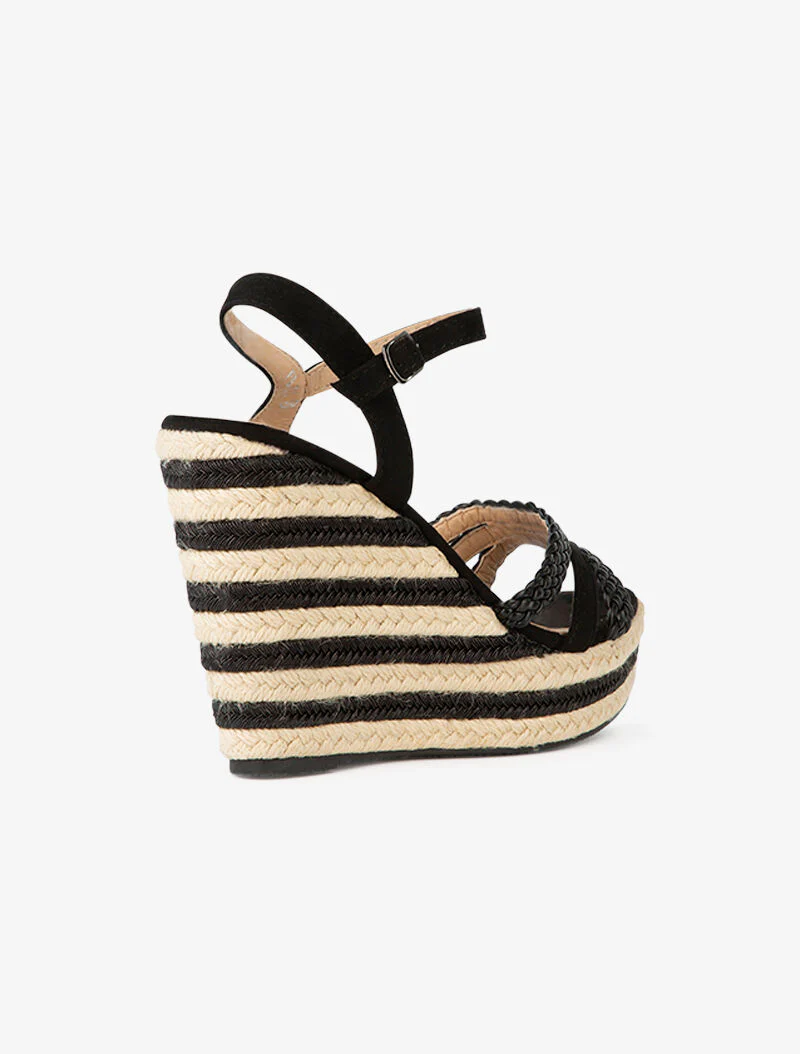 Verhoogde schoenen met tweekleurige zool - zwart - Image 4