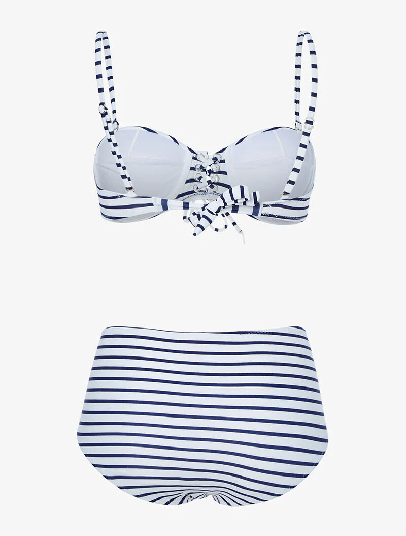 Bikin 50's inspiratie marinière - donkerblauw - marine - Image 2