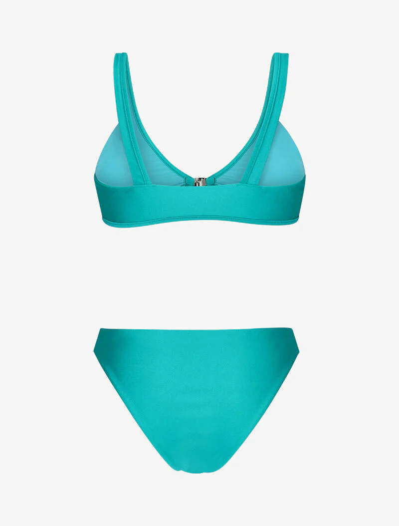 Bikini driehoek met clip - turkoois - Image 2