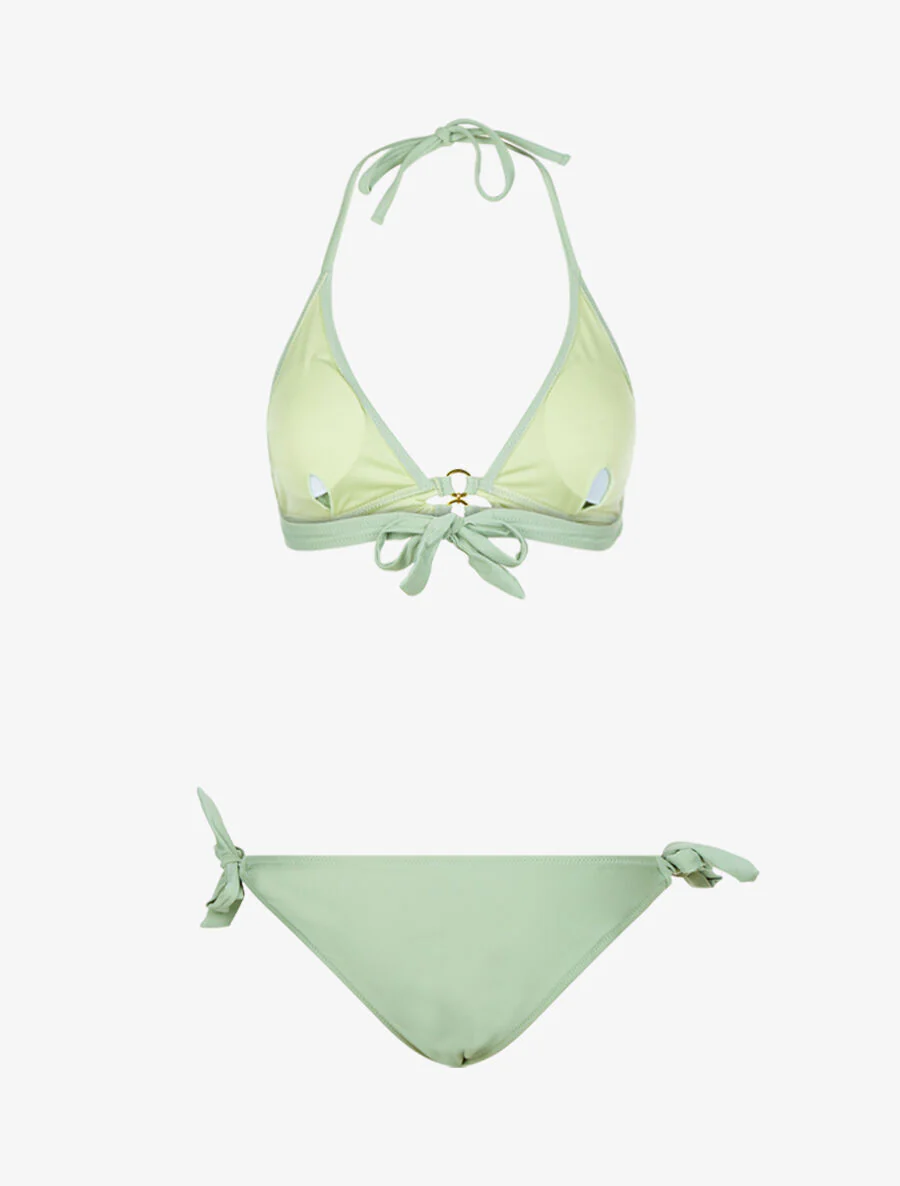 Triangle bikini met ringdetails - Watergroen - Image 2