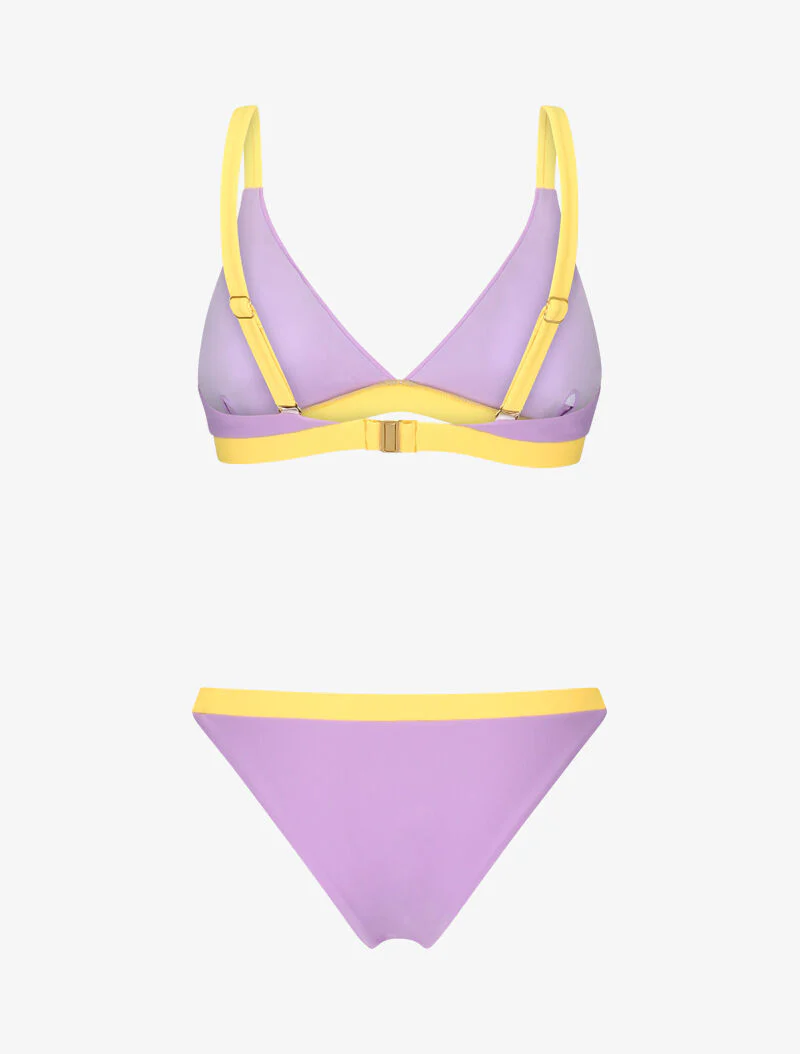 Tweekleurige triangelbikini - lila - Image 2