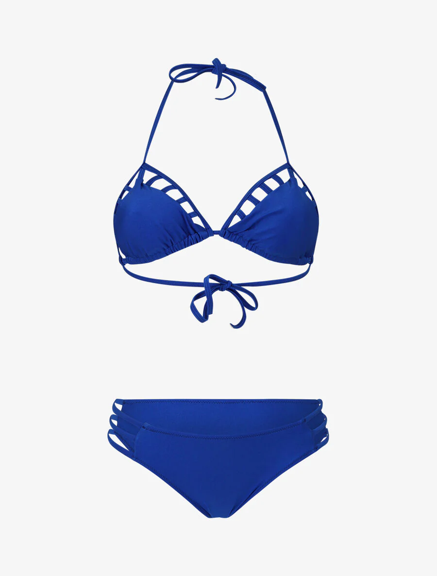 Driehoekige bikini effen - Koninklijk blauw