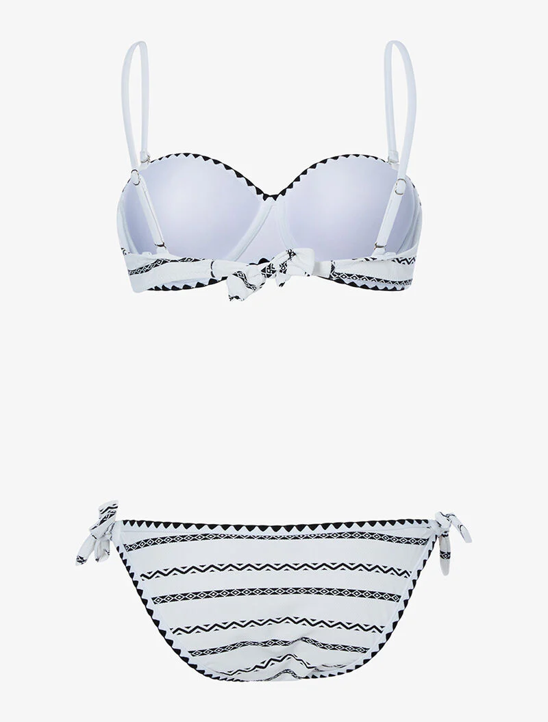 Etnisch bedrukt bikini - wit/zwart - wit en zwart - Image 2