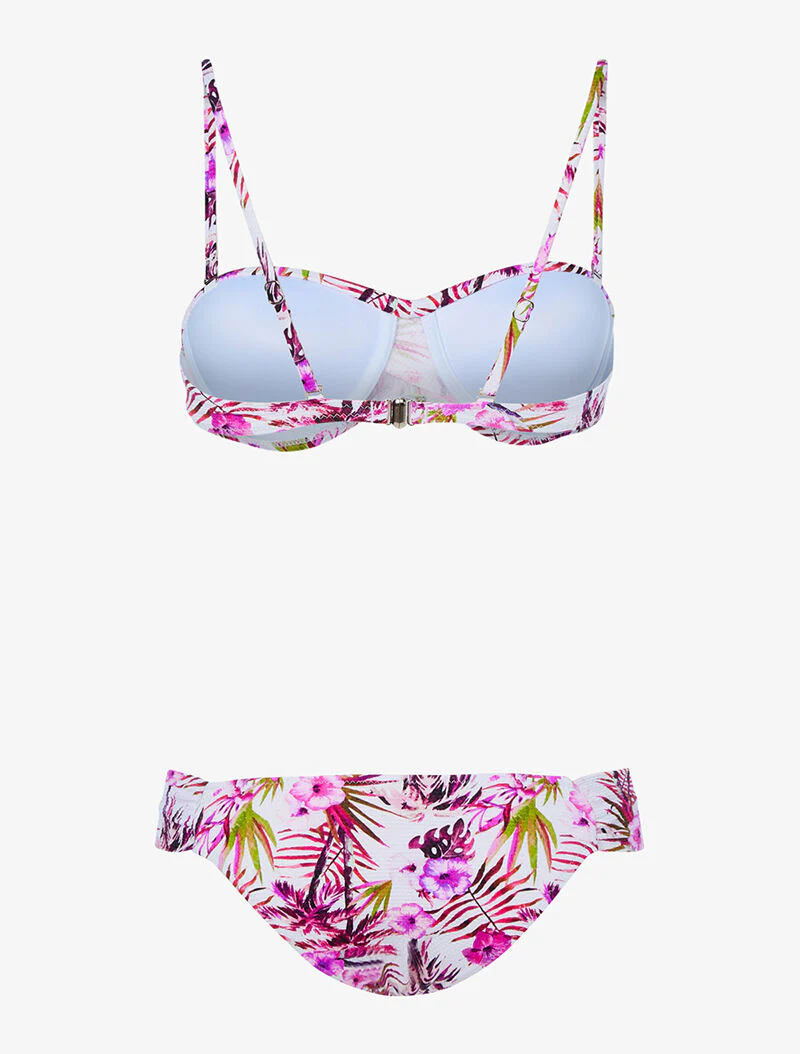 Gevlochten jungle bikini - wit/roze - Image 2
