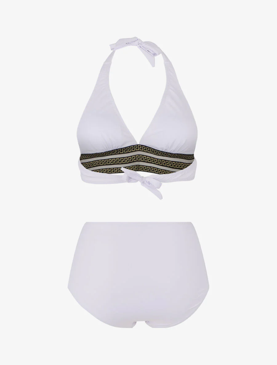 Hoog getailleerde bikini met Griekse motieven - Wit - Image 2