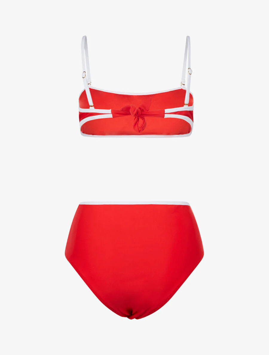 Bikini met contrasterende randen - Rood - Image 2