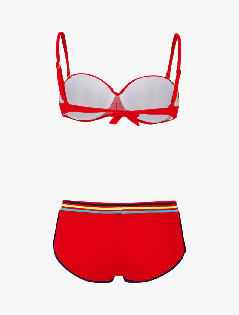 Gestreepte bikini - rood - Image 2