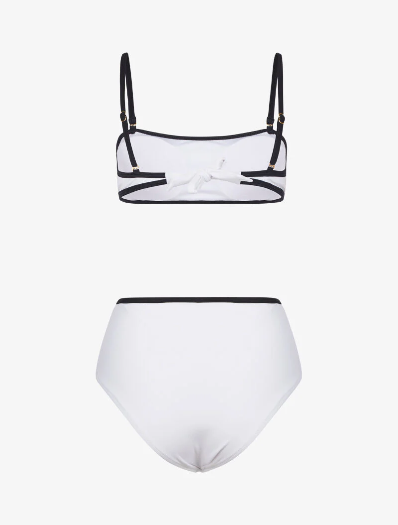 Bikini met hoog uitgesneden broekje - wit - Image 2