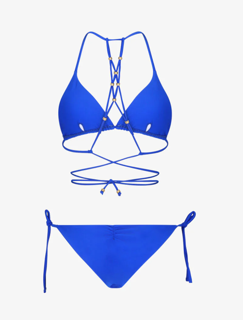 Bikini met juwelen detail - elektrisch blauw - Image 4