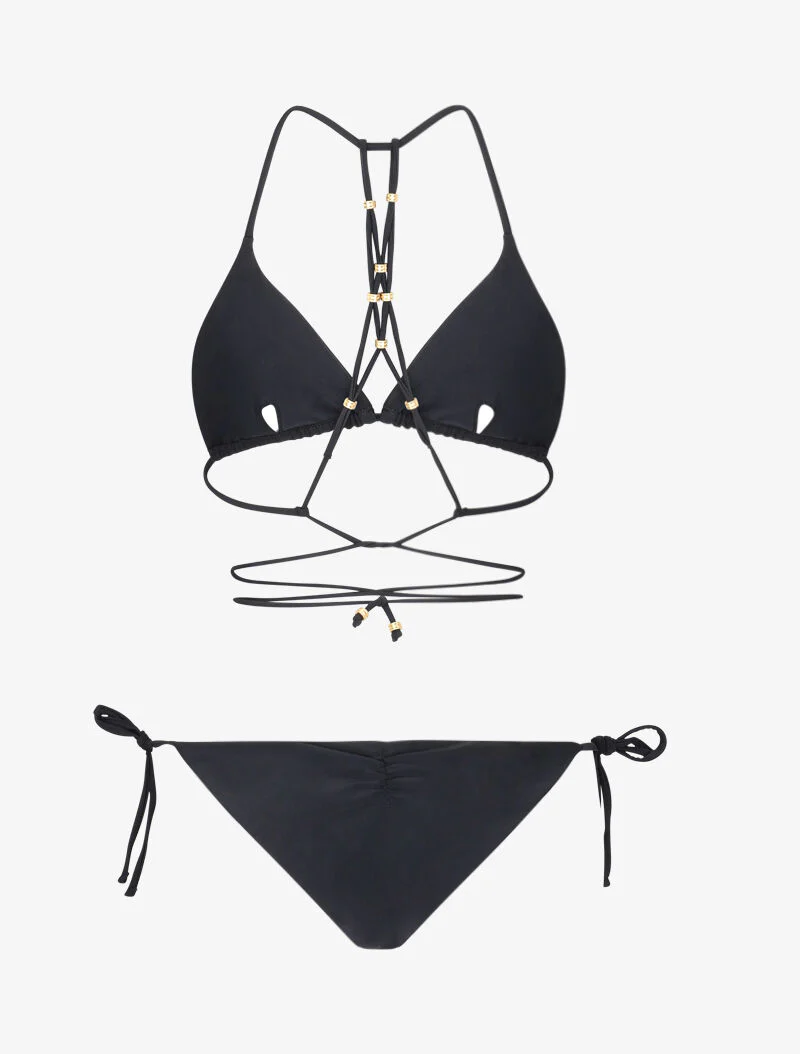 Bikini met juwelen detail - zwart - Image 2