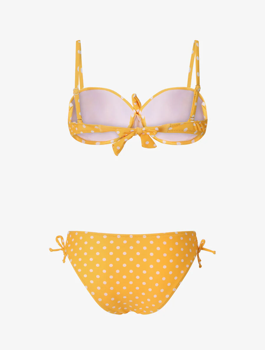 Bikini met stippen en strik - Geel - Image 2