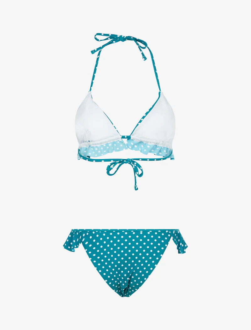 Bikini met stippenprint - groen - Image 2