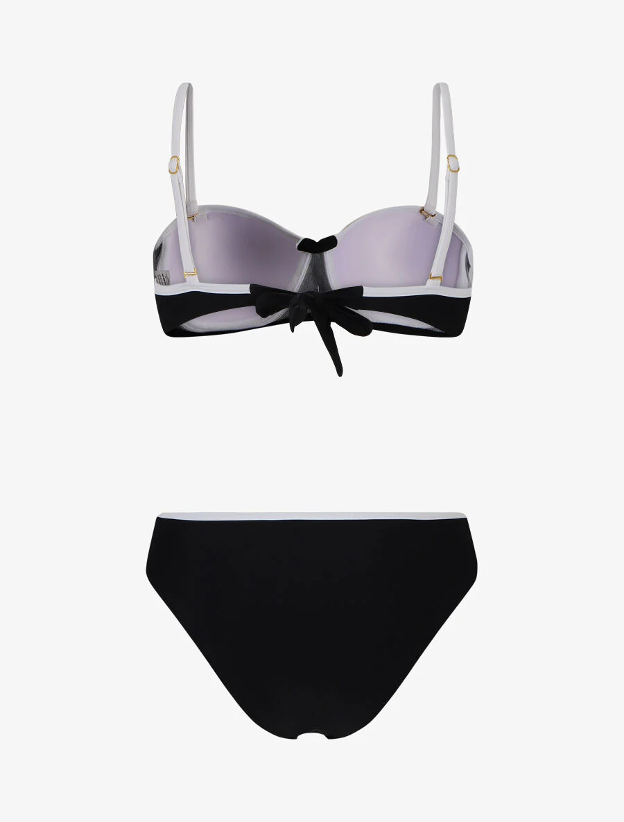 Bikini met strassdetail en scrunchie - Zwart - Image 2