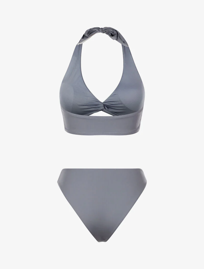 Gedraaideffect bikini - lichtgrijs - Image 2