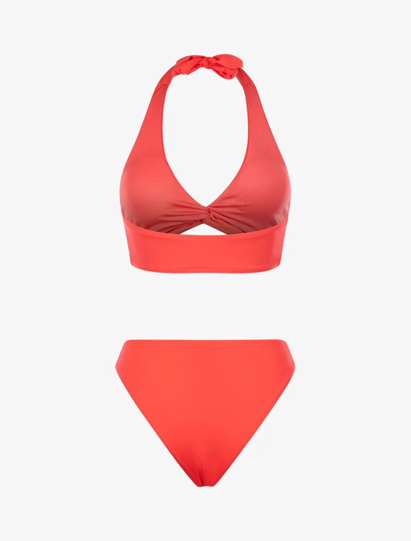 Bikini met gedraaid effect - rood - Image 2