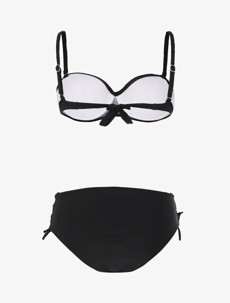 Bikini met veterbroekje - zwart - Image 2