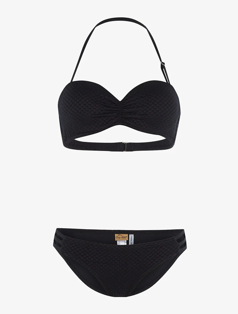 Bikini ruitnaden - zwart